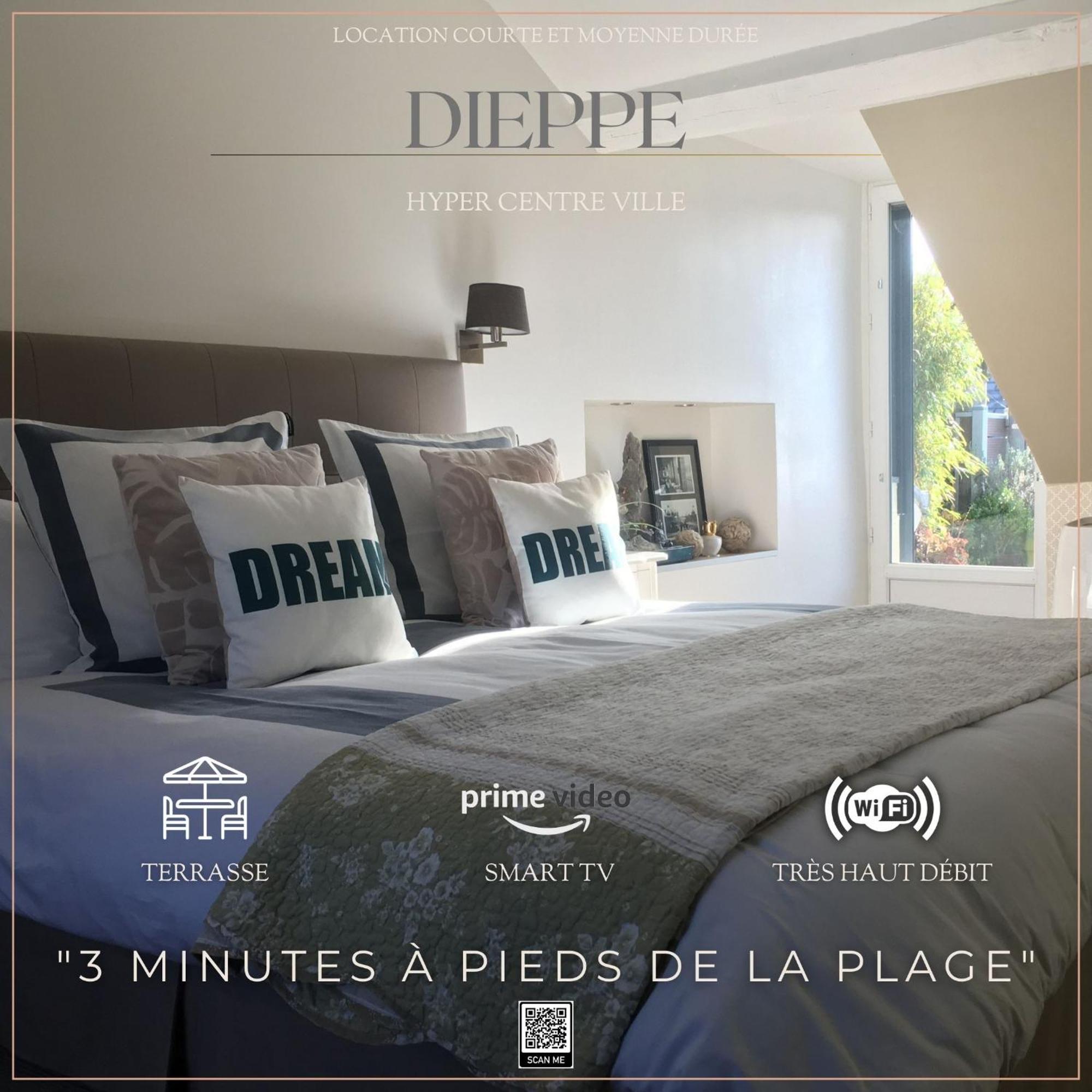 DUPLEX 52m2 hyper centre, petite TERRASSE exposée Sud - NETFLIX, CANAL Séries&AMAZON PRIME Vidéo Dieppe Extérieur photo